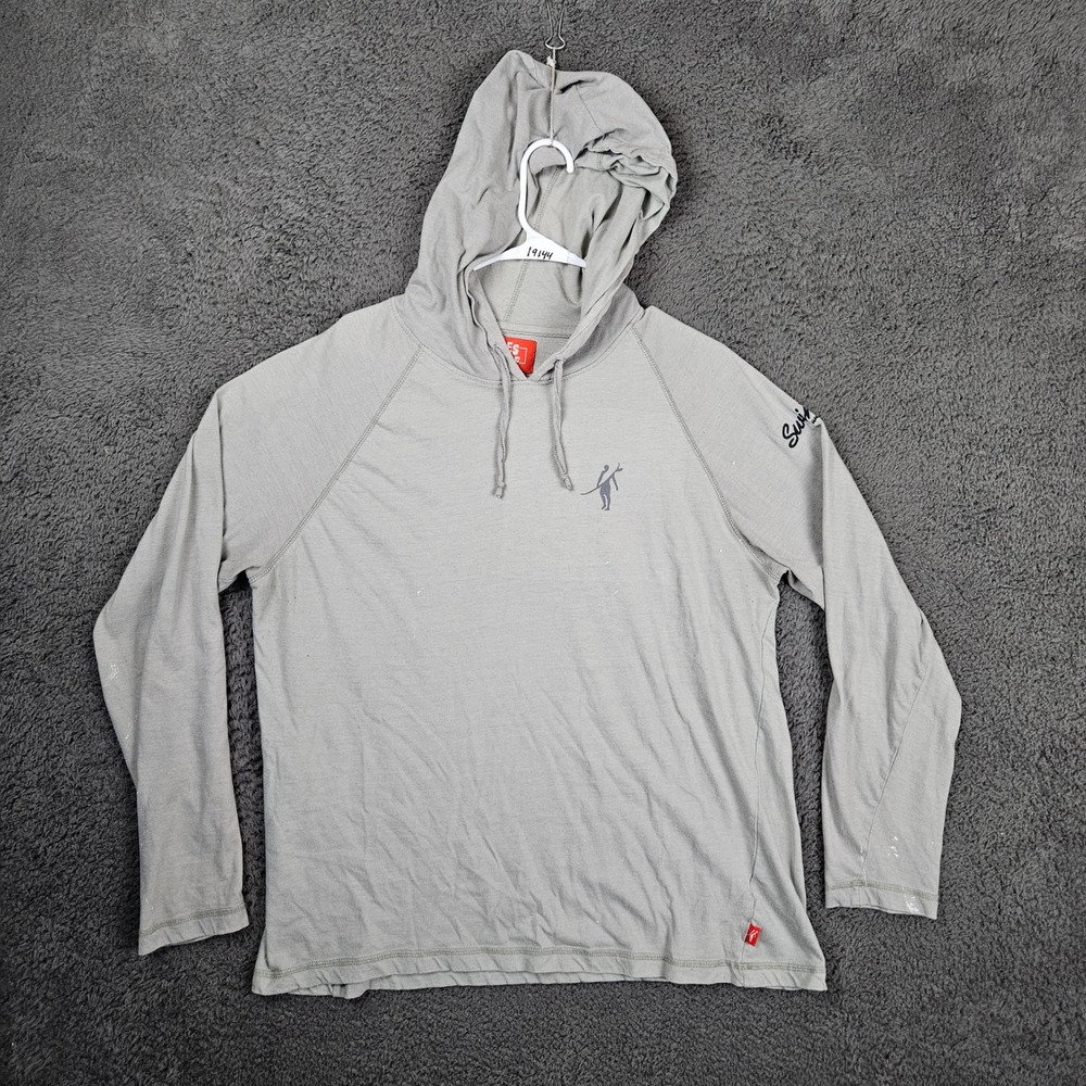 Toes on the Nose Mens‎ Gray Graphic Surf Hoodie Pullover X Large